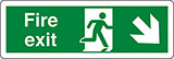 Klebefolie cm 30x10 feuer notausgang - fire exit