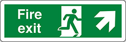 Klebefolie cm 45x15 feuer notausgang -fire exit