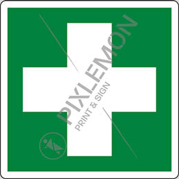 Klebeschild cm 12x12 erste hilfe - first aid