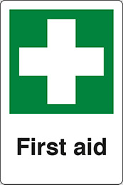 Kunststoffschild cm 30x20 erste hilfe - first aid