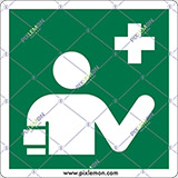 Alu-schild cm 20x20 first aid responder