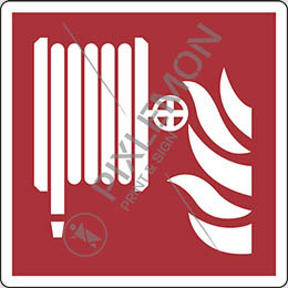 Alu-schild cm 25x25 lösch-wasserschlauch -trommel- fire hose reel