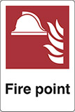 Klebefolie cm 30x20 sammelstelle feueralarm - fire point