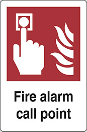 Kunststoffschild cm 40x30 brand-alarmauslösungsstelle - fire alarm call point