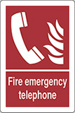 Klebefolie cm 30x20 brandmeldetelefon - fire emergency telephone
