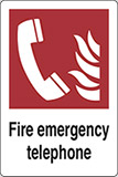 Klebefolie cm 40x30 brandmeldetelefon - fire emergency telephone
