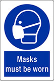 Klebefolie cm 30x20 maske benutzen - masks must be worn