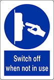 Klebefolie cm 30x20 abschalten wenn nicht in gebrauch - switch off when not in use
