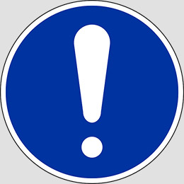 Aluminium schild durchmesser cm 20 general mandatory action sign