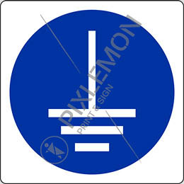 Alu-schild cm 35x35 erdung vorsehen -connect an earth terminal to the ground