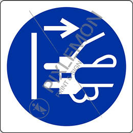 Alu-schild cm 20x20 den strom ausschalten - disconnect mains plug from electrical outlet