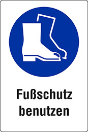 Aluminium schild cm 30x20 fußschutz benutzen