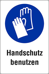 Aluminium schild cm 20x15 handschutz benutzen