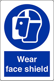 Klebefolie cm 40x30 gesichtsschutz tragen - wear a face shield