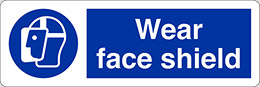 Klebefolie cm 30x10 gesichtsschutz tragen - wear a face shield