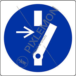 Klebeschild cm 4x4 vor reparaturen und wartungseingriffen die maschine abstecken - disconnect before carrying out maintenance or repair