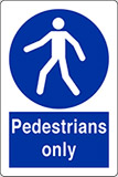 Klebefolie cm 30x20 nur fußgänger - pedestrians only