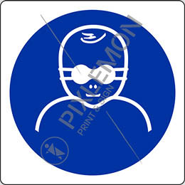 Alu-schild cm 12x12 kinder müssen schutzbrille mit opaken scheiben aufsetzen - protect infants eyes with opaque eye protection