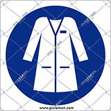 Alu-schild cm 20x20 wear laboratory coat