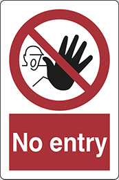 Kunststoffschild cm 40x30 zutritt verboten -  no entry