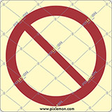 Alu-schild cm 30x20 symbol &amp;quot;allgemeines verbot - general prohibition sign&amp;quot; beschriftbar