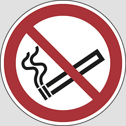 Aluminium schild durchmesser cm 30 no smoking