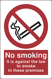 Klebefolie cm 40x30 in diesem bereich ist  rauchen verboten - no smoking it is against the law to smoke in these premises