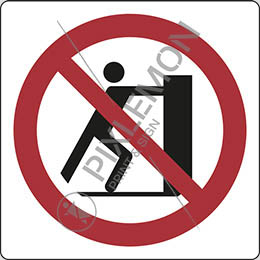 Alu-schild cm 20x20 schieben verboten - no pushing