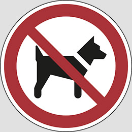 Aluminium schild durchmesser cm 20 no dogs