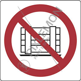 Alu-schild cm 12x12 abstellen oder lagern verboten - do not obstruct