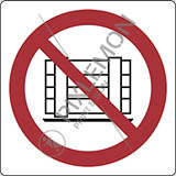 Alu-schild cm 20x20 abstellen oder lagern verboten - do not obstruct