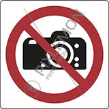 Alu-schild cm 20x20 fotografieren verboten - no photography