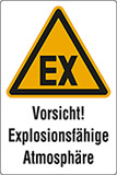 Klebefolie cm 20x15 vorsicht explosionsfähige atmosphäre