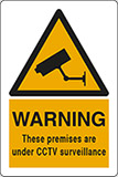 Klebefolie cm 30x20 vorsicht diese räumlichkeiten sind unter cctv-überwachung - these premises are under cctv surveillance