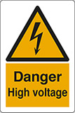 Klebefolie cm 30x20 vorsicht hochspannung -danger high voltage
