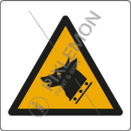 Alu-schild cm 35x35 warnung vor wachhund - warning: guard dog