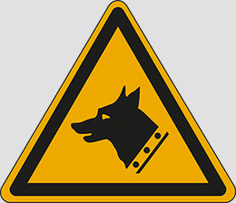 Aluminium schild sl cm 30 warning: guard dog