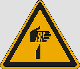 Aluminium schild sl cm 60 warning: sharp element