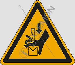 Aluminium schild sl cm 20 warning: hand crushing between press brake tool