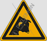 Klebefolie sl cm 10 warning: bull