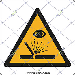 Adhesive sign cm 12x12 caution welding sparks