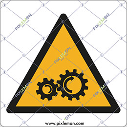 Aluminium sign cm 35x35 gear in motion