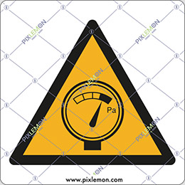 Adhesive sign cm 12x12 high pressure