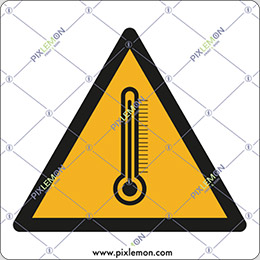 Adhesive sign cm 8x8 high ambient temperature