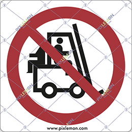 Aluminium sign cm 12x12 riding on forks is stricktly prohibited