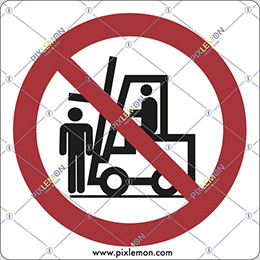 Aluminium sign cm 12x12 do not step under fork lifts