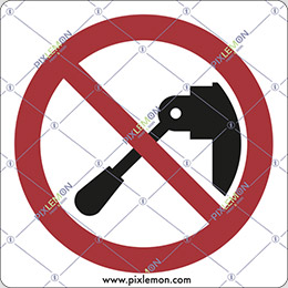 Aluminium sign cm 20x20 do not touch