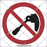 Adhesive sign cm 12x12 do not touch