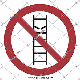Aluminium sign cm 20x20 do not use damaged ladder