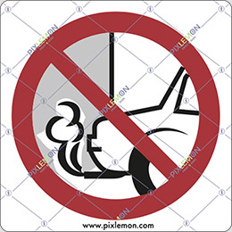 Aluminium sign cm 20x20 stop engine, danger of toxication